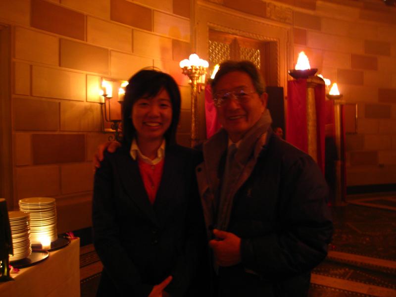 Mr. Han Lim, the founder and teacher with granddaughter at Gotham Hall